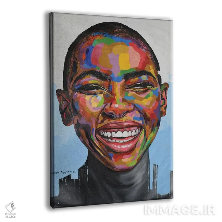 تابلو دکوراتیو جشن زندگی VIII اثر دامولا آیگبایو - نمای پرسپکتیو محصول