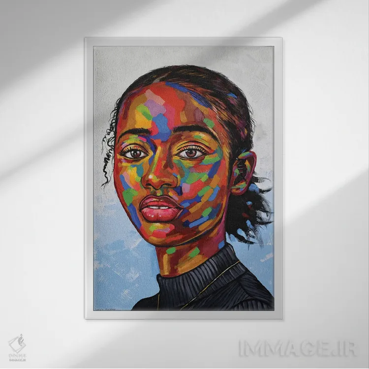 تابلو دکوراتیو نگاهی فراتر II اثر دامولا آیگبایو - نمای قابدار سفید