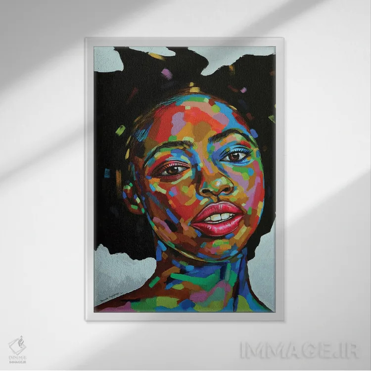 تابلو دکوراتیو هدف وجود III اثر دامولا آیگبایو - نمای قابدار سفید