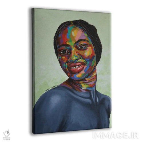 تابلو دکوراتیو انییان انسان IV اثر دامولا آیگبایو - نمای پرسپکتیو محصول