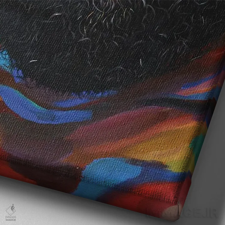 تابلو دکوراتیو حالت ذهنی IV اثر دامولا آیگبایو - نمای نزدیک بافت بوم