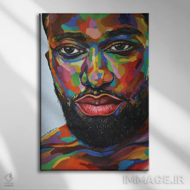 تابلو دکوراتیو حالت ذهنی IV اثر دامولا آیگبایو - نمای روبهرو روی دیوار