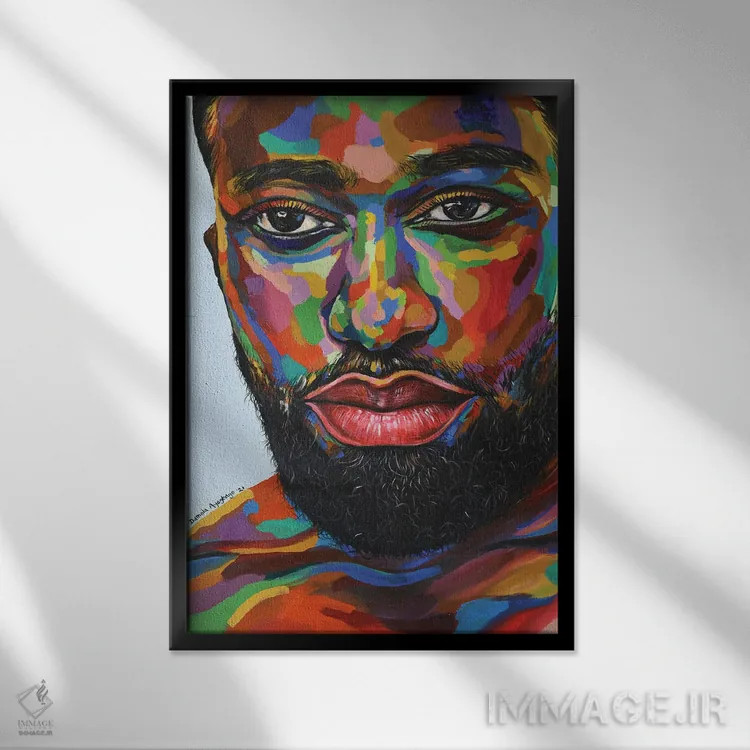 تابلو دکوراتیو حالت ذهنی IV اثر دامولا آیگبایو - نمای قابدار مشکی