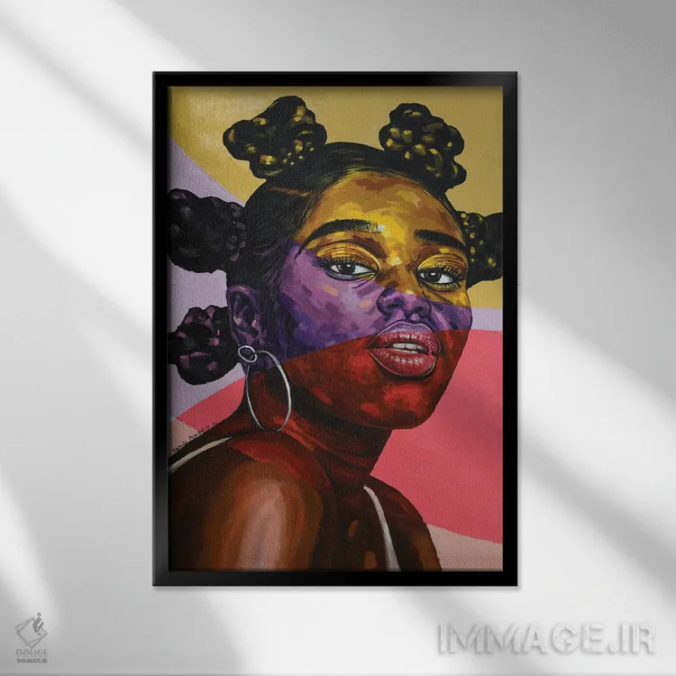 تابلو دکوراتیو سوی دیگر IV اثر دامولا آیگبایو - نمای قابدار مشکی