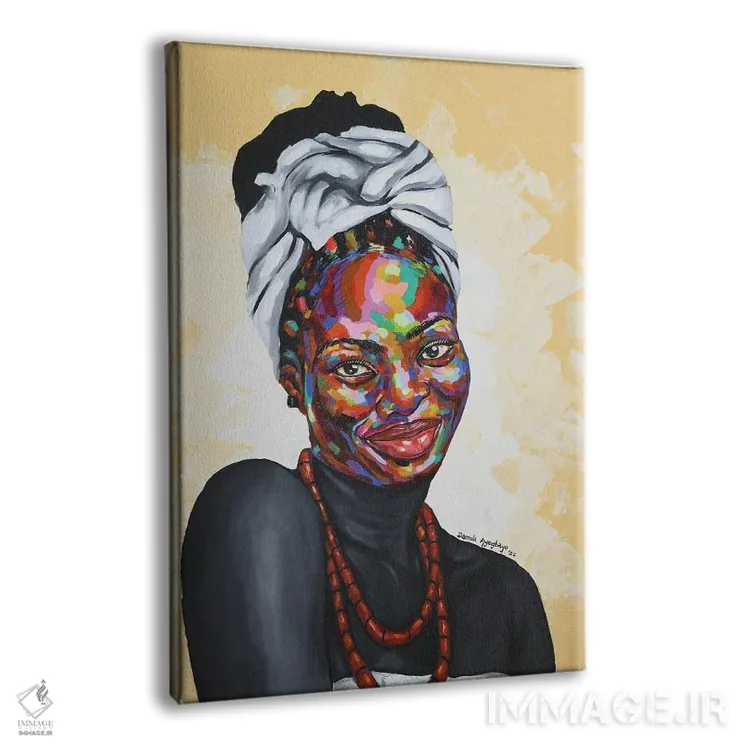 تابلو دکوراتیو فرهنگ IV اثر دامولا آیگبایو - نمای پرسپکتیو محصول