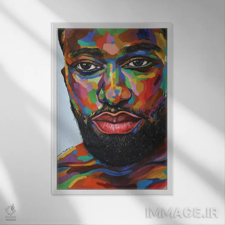 تابلو دکوراتیو حالت ذهنی IV اثر دامولا آیگبایو - نمای قابدار سفید