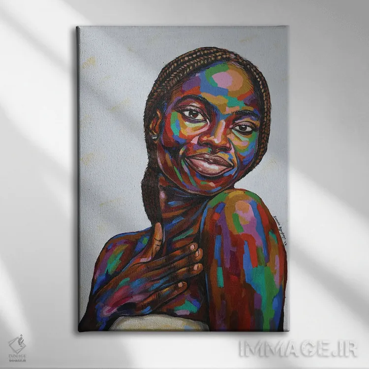 تابلو دکوراتیو نیمه گمشده III اثر دامولا آیگبایو - نمای روبهرو روی دیوار