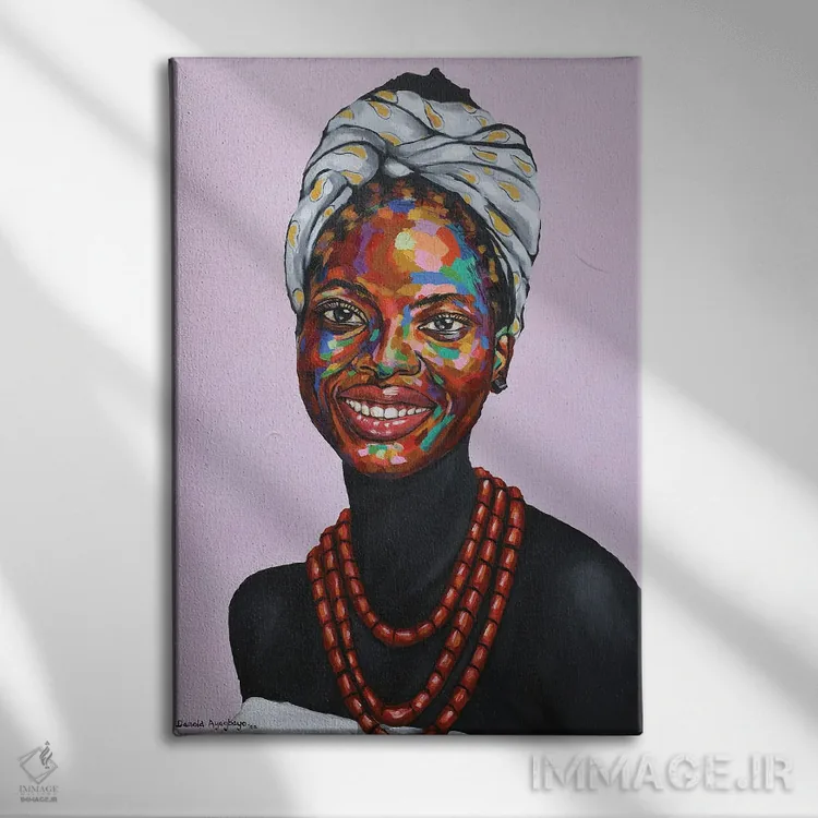 تابلو دکوراتیو فرهنگ III اثر دامولا آیگبایو - نمای روبهرو روی دیوار