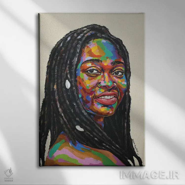 تابلو دکوراتیو حالت ذهنی V اثر دامولا آیگبایو - نمای روبهرو روی دیوار