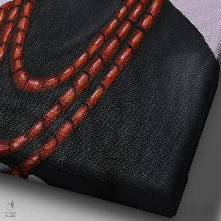 تابلو دکوراتیو فرهنگ III اثر دامولا آیگبایو - نمای نزدیک بافت بوم