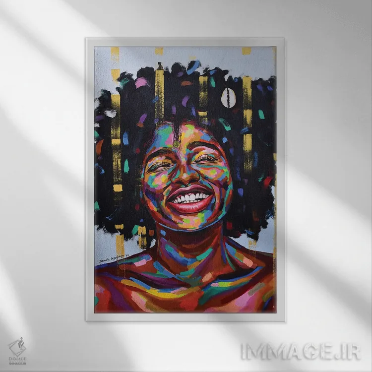 تابلو دکوراتیو علی رغم همه موانع IV اثر دامولا آیگبایو - نمای قابدار سفید