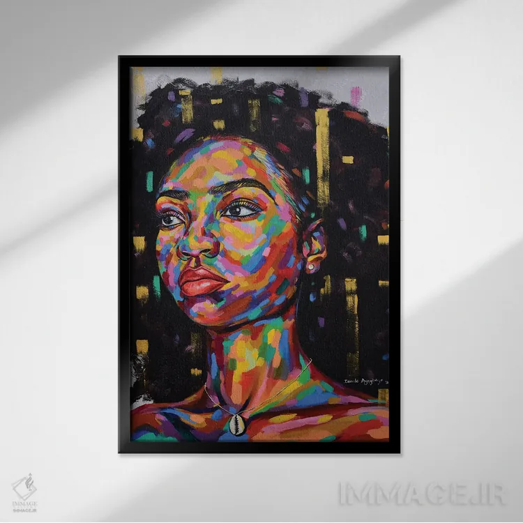 تابلو دکوراتیو چشم انداز امید III اثر دامولا آیگبایو - نمای قابدار مشکی