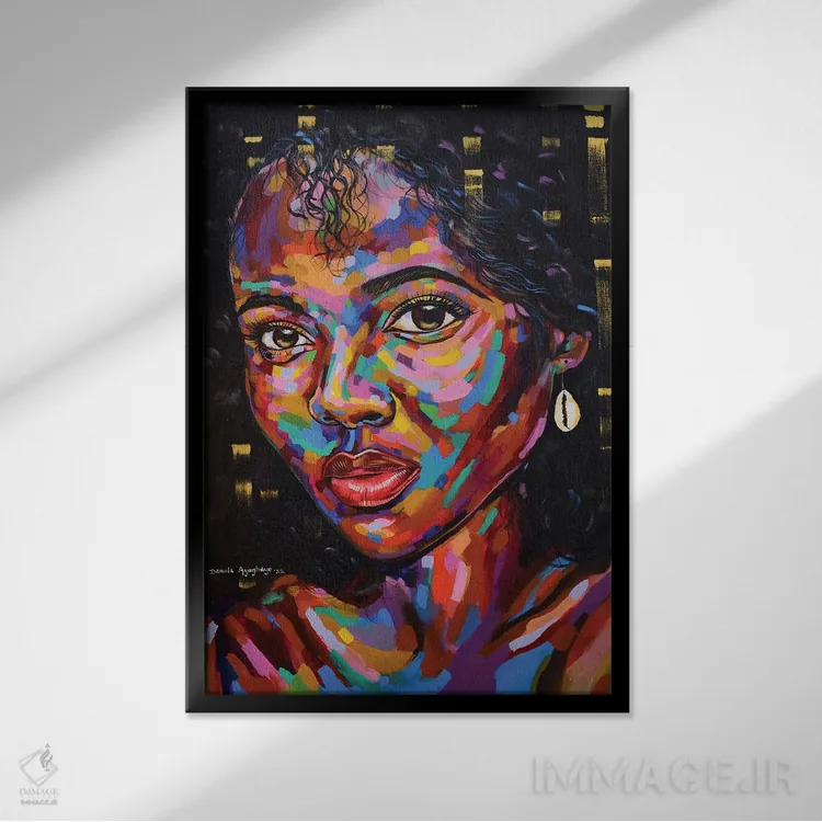 تابلو دکوراتیو نیمه گمشده IV اثر دامولا آیگبایو - نمای قابدار مشکی