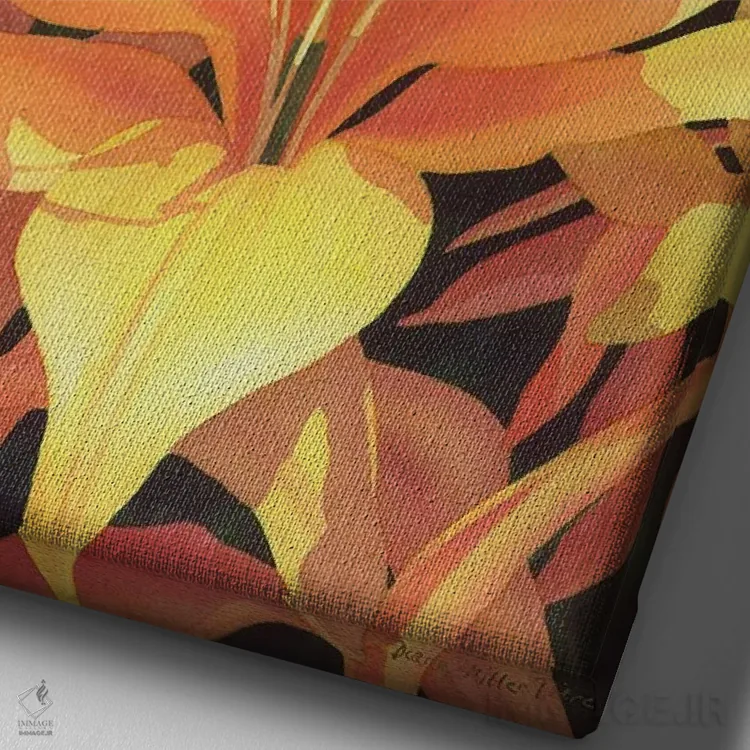 تابلو دکوراتیو لب مطلب اثر دیانا میلر-پیرس - نمای نزدیک بافت بوم