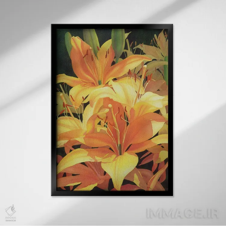 تابلو دکوراتیو لب مطلب اثر دیانا میلر-پیرس - نمای قابدار مشکی