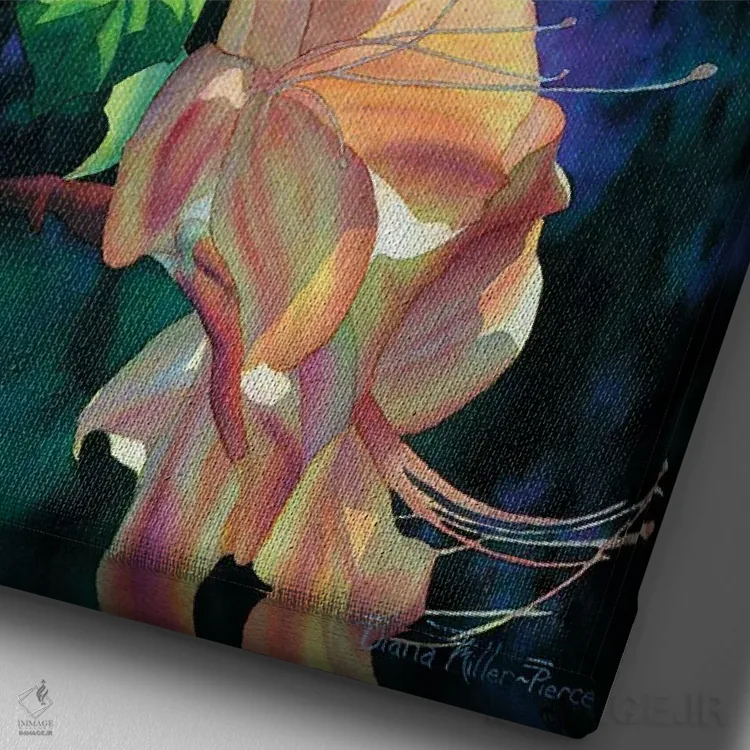 تابلو دکوراتیو دوباره بالای تپه اثر دیانا میلر-پیرس - نمای نزدیک بافت بوم