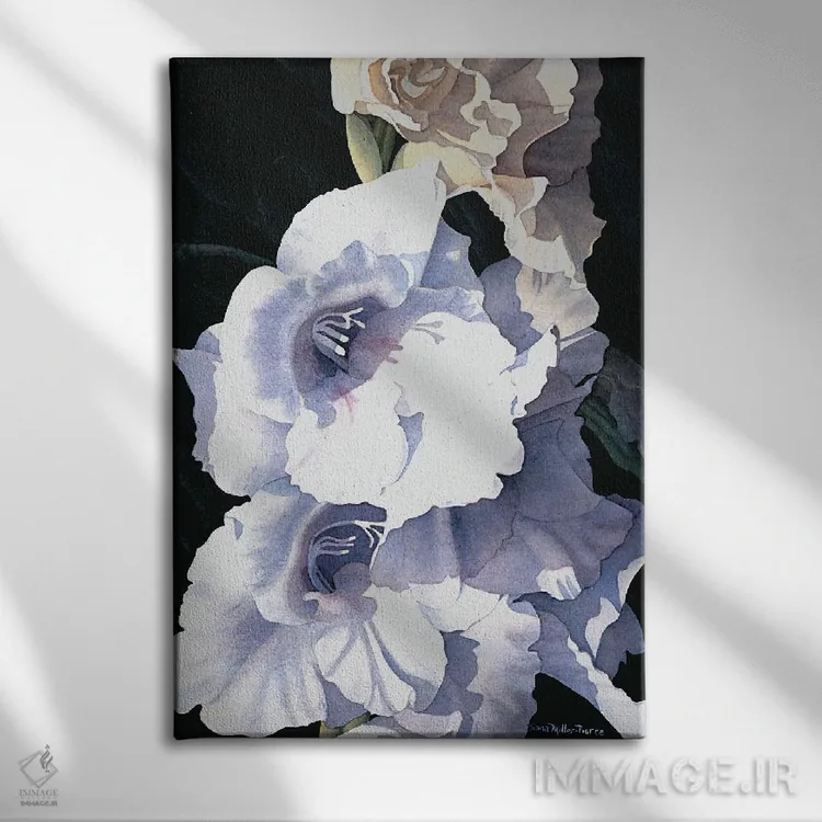 تابلو دکوراتیو حلقه ها و لوله ها اثر دیانا میلر-پیرس - نمای روبهرو روی دیوار