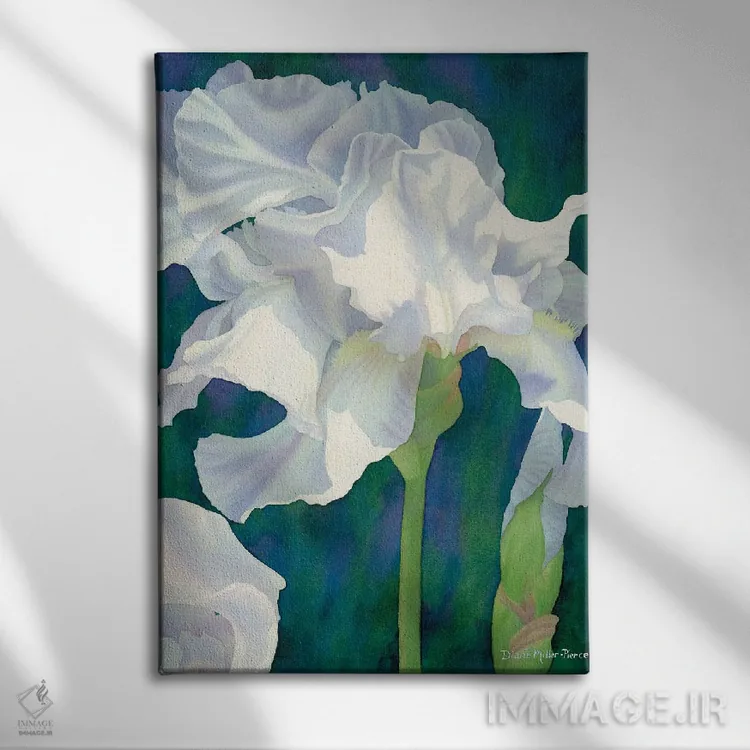 تابلو دکوراتیو بهار زودگذر - گل زنبق اثر دیانا میلر-پیرس - نمای روبهرو روی دیوار