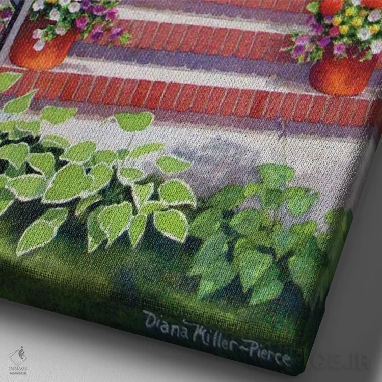 تابلو دکوراتیو جایی در سایه اثر دیانا میلر-پیرس - نمای نزدیک بافت بوم