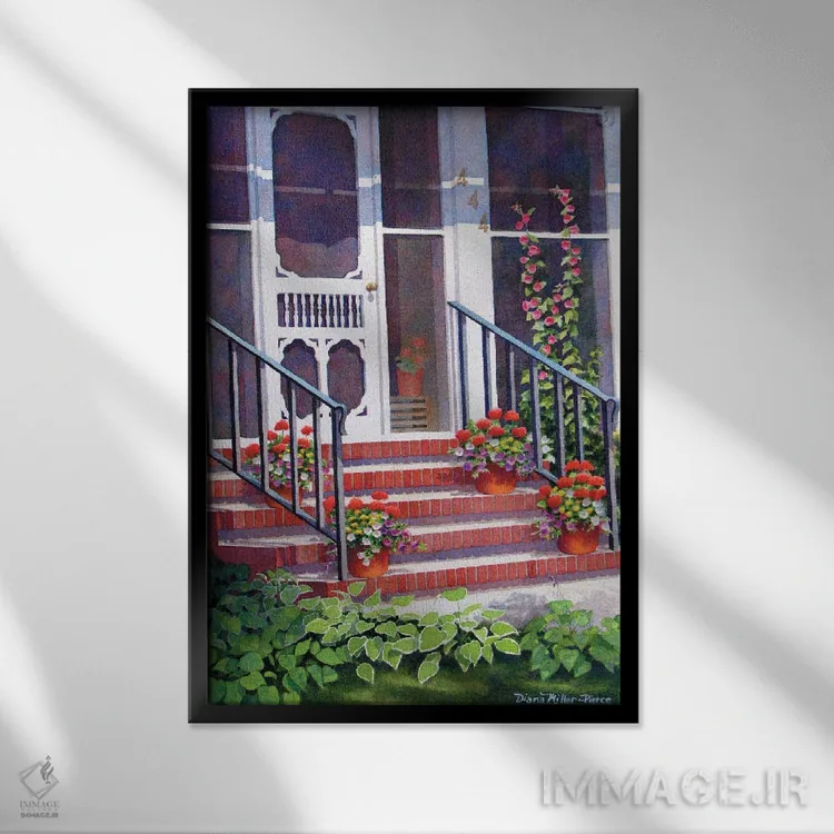 تابلو دکوراتیو جایی در سایه اثر دیانا میلر-پیرس - نمای قابدار مشکی