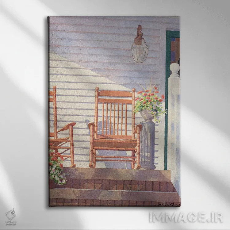 تابلو دکوراتیو دوران ساده تر - ایوان جلو اثر دیانا میلر-پیرس - نمای روبهرو روی دیوار