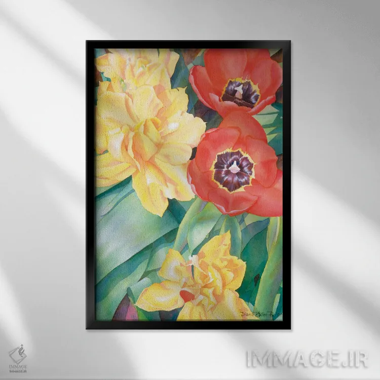 تابلو دکوراتیو درهم تنیده اثر دیانا میلر-پیرس - نمای قابدار مشکی