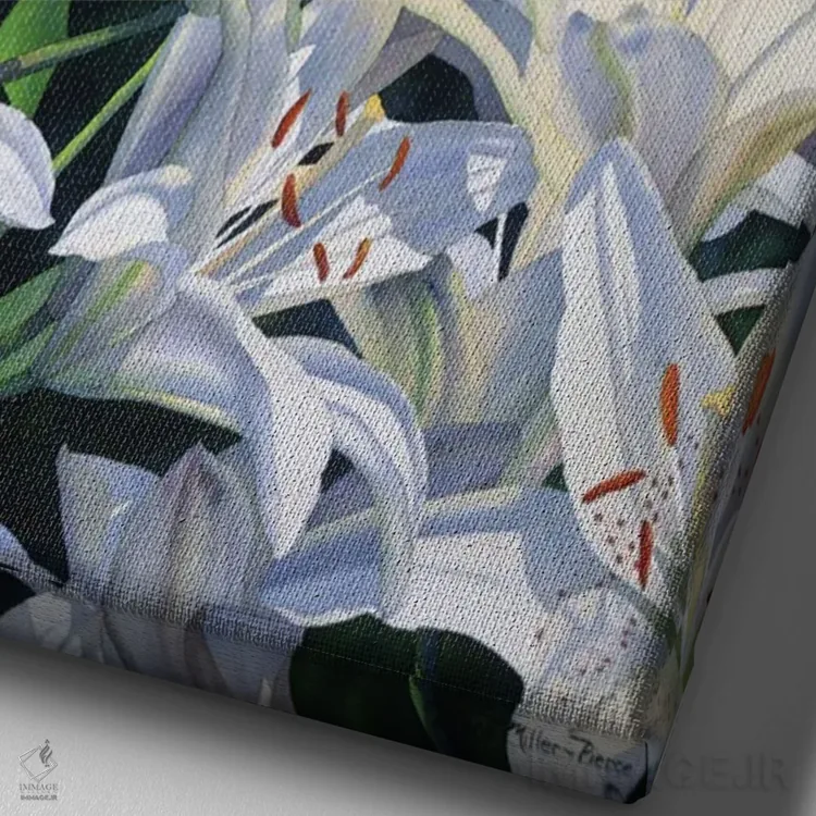 تابلو دکوراتیو مزاحمان اثر دیانا میلر-پیرس - نمای نزدیک بافت بوم