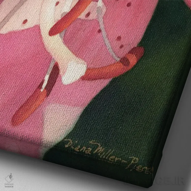 تابلو دکوراتیو فقط یک ببر اثر دیانا میلر-پیرس - نمای نزدیک بافت بوم