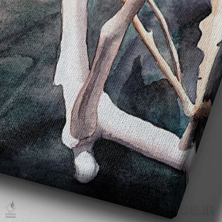 تابلو دکوراتیو خانم کوچولوی پرچشم اثر دیانا میلر-پیرس - نمای نزدیک بافت بوم