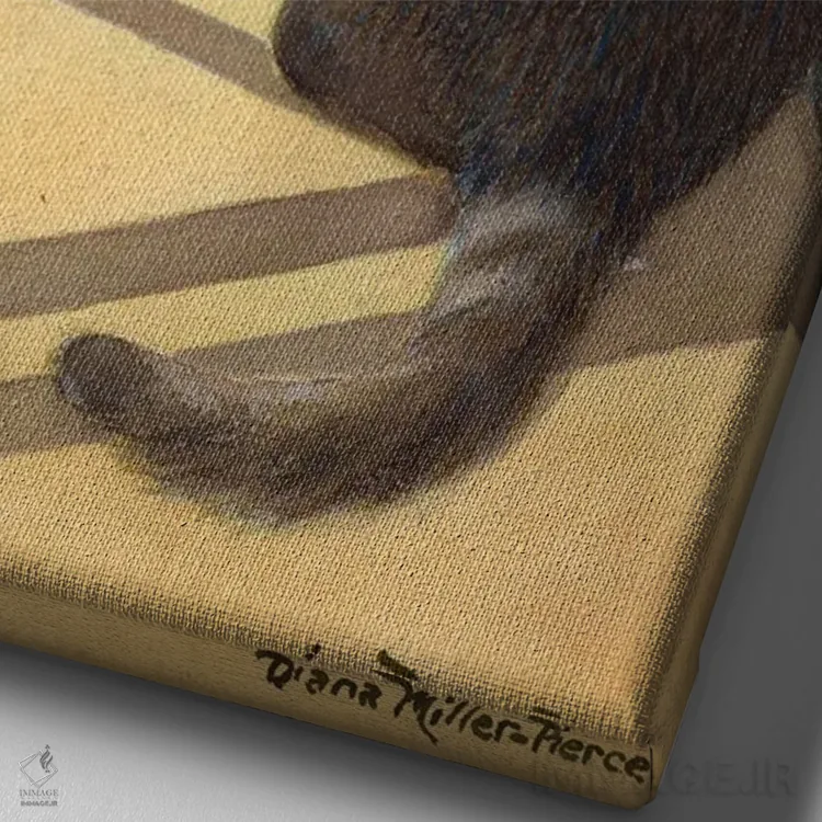 تابلو دکوراتیو اشتیاق اثر دیانا میلر-پیرس - نمای نزدیک بافت بوم