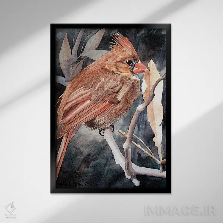 تابلو دکوراتیو خانم کوچولوی پرچشم اثر دیانا میلر-پیرس - نمای قابدار مشکی