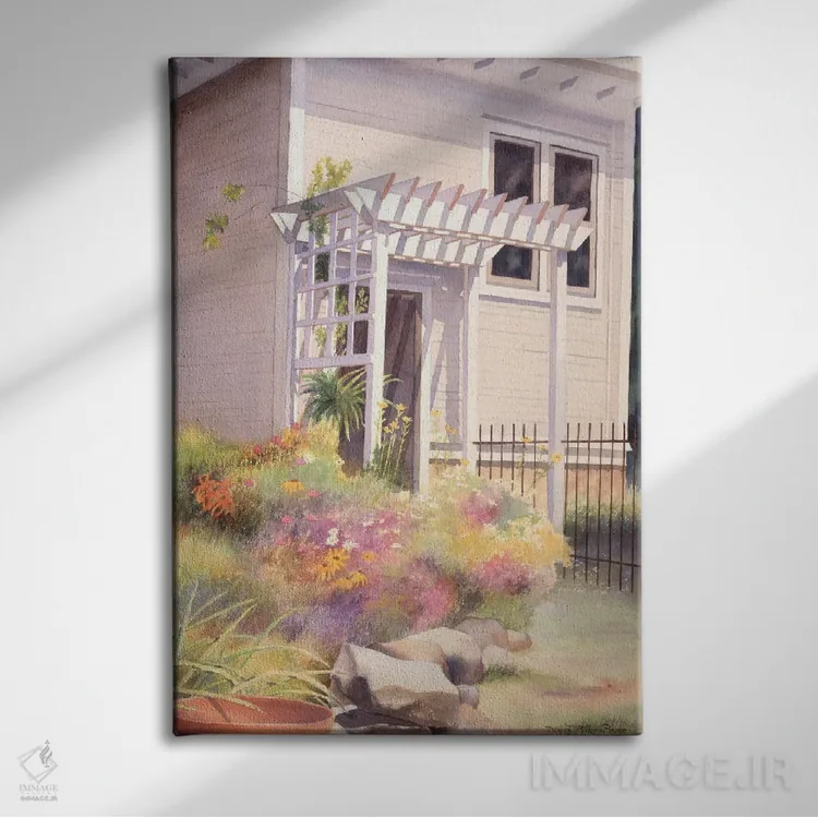 تابلو دکوراتیو از در پشتی بیرون رفتن اثر دیانا میلر-پیرس - نمای روبهرو روی دیوار