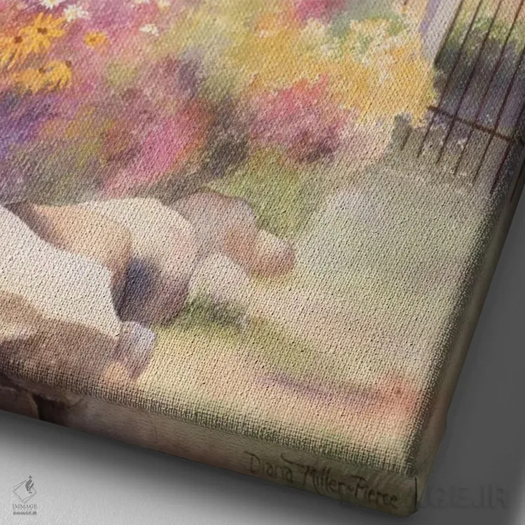 تابلو دکوراتیو از در پشتی بیرون رفتن اثر دیانا میلر-پیرس - نمای نزدیک بافت بوم
