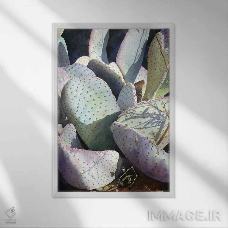 تابلو دکوراتیو ریسک یک لمس اثر دیانا میلر-پیرس - نمای قابدار سفید