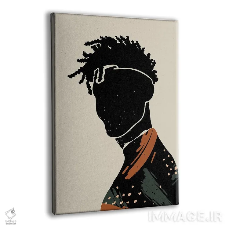 تابلو مینیمال موی سیاه II اثر دومونیک براون - نمای پرسپکتیو محصول