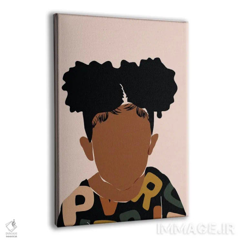 تابلو مینیمال دو قلنبه اثر دومونیک براون - نمای پرسپکتیو محصول