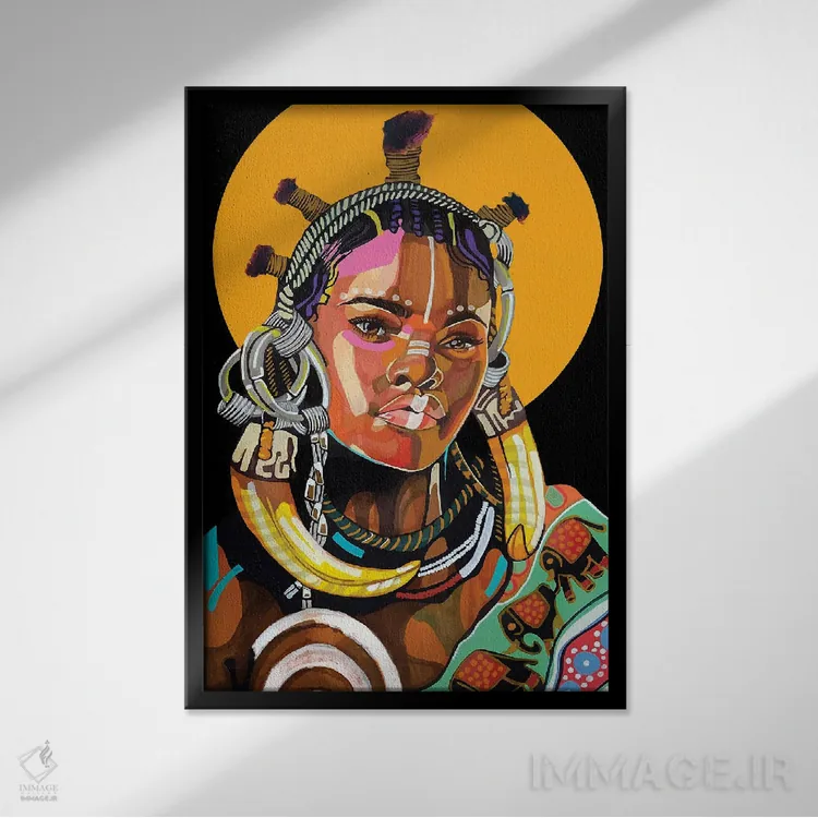 تابلو دکوراتیو ملکه سیاه است اثر دومونیک براون - نمای قابدار مشکی