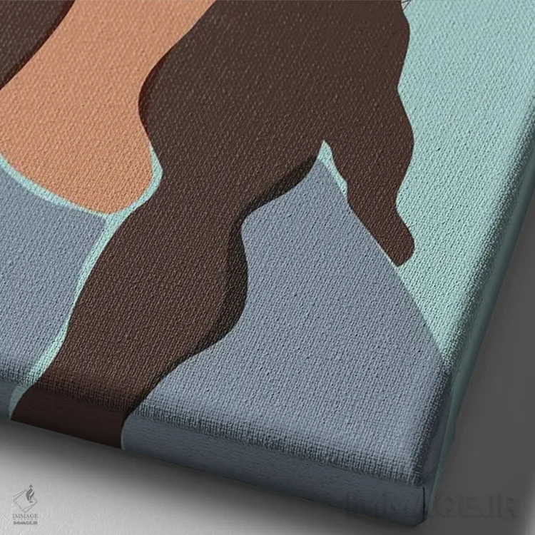 تابلو دکوراتیو دیدگاه اثر دومونیک براون - نمای نزدیک بافت بوم