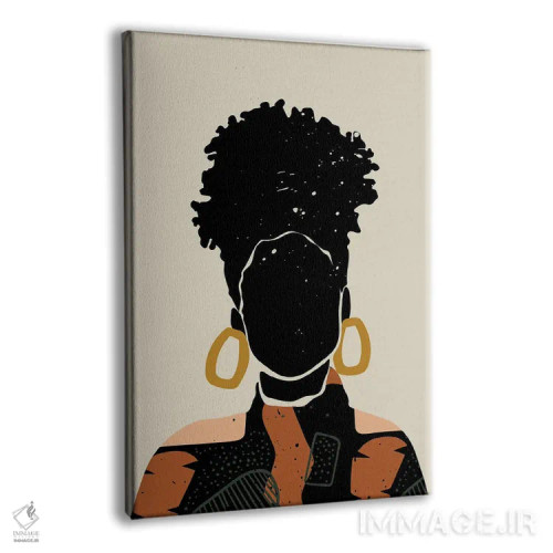 تابلو دکوراتیو موی مشکی شماره ۱۴ اثر دومونیک براون - نمای پرسپکتیو محصول