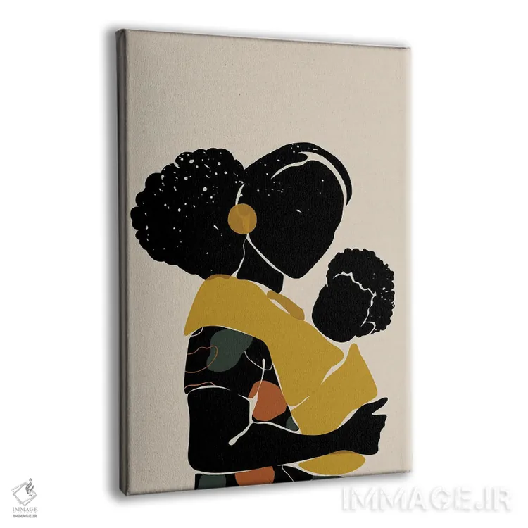 تابلو دکوراتیو موی مشکی شماره ۱۵ اثر دومونیک براون - نمای پرسپکتیو محصول