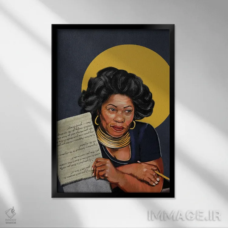 تابلو دکوراتیو تونی موریسون اثر دومونیک براون - نمای قابدار مشکی