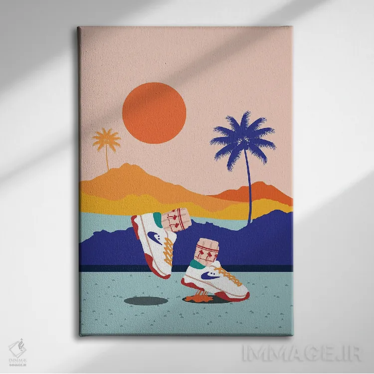 تابلو دکوراتیو جنب وجوش کالیفرنیا اثر دومونیک براون - نمای روبهرو روی دیوار