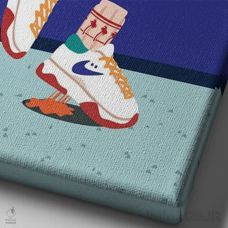 تابلو دکوراتیو جنب وجوش کالیفرنیا اثر دومونیک براون - نمای نزدیک بافت بوم