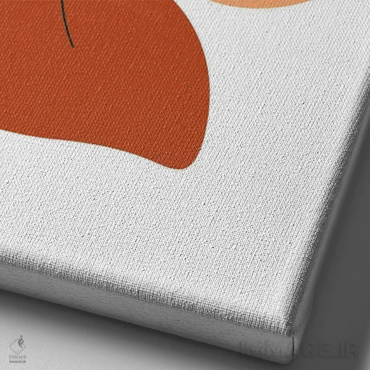 تابلو مینیمال بدون غم اثر دومونیک براون - نمای نزدیک بافت بوم