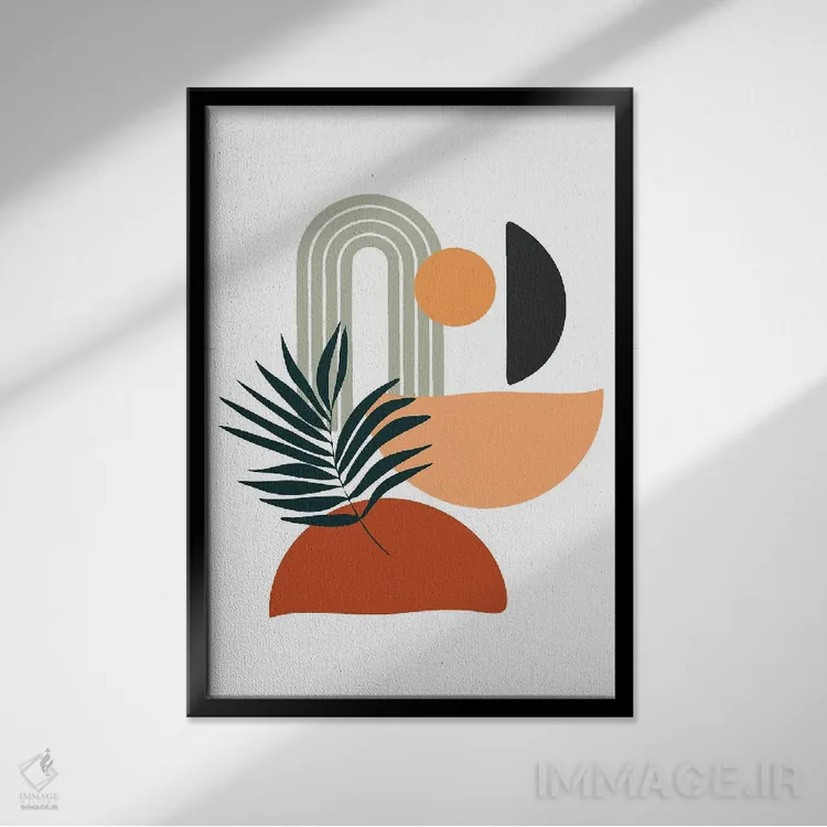 تابلو مینیمال بدون غم اثر دومونیک براون - نمای قابدار مشکی