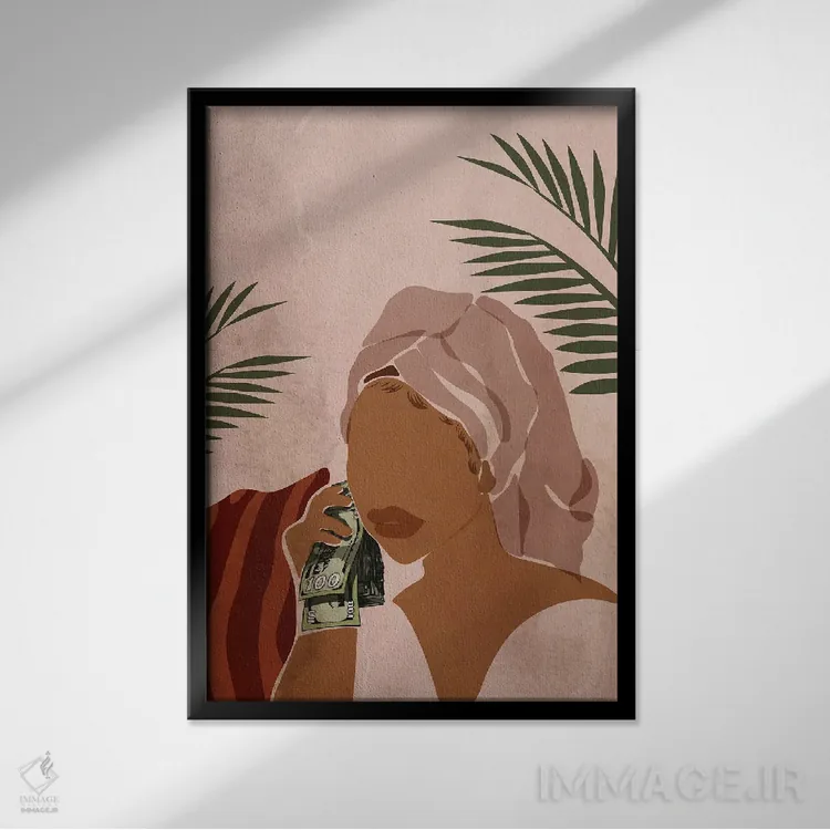 تابلو دکوراتیو صبح به خیر اثر دومونیک براون - نمای قابدار مشکی