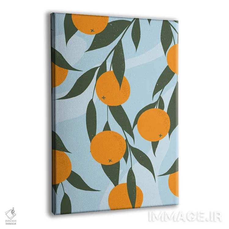 تابلو مدرن آسمان های نارنجی اثر دومونیک براون - نمای پرسپکتیو محصول