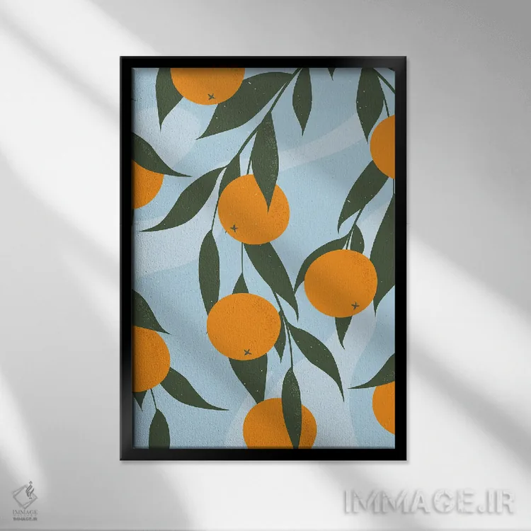 تابلو مدرن آسمان های نارنجی اثر دومونیک براون - نمای قابدار مشکی