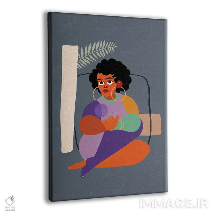 تابلو مدرن خانم کلی اثر دومونیک براون - نمای پرسپکتیو محصول