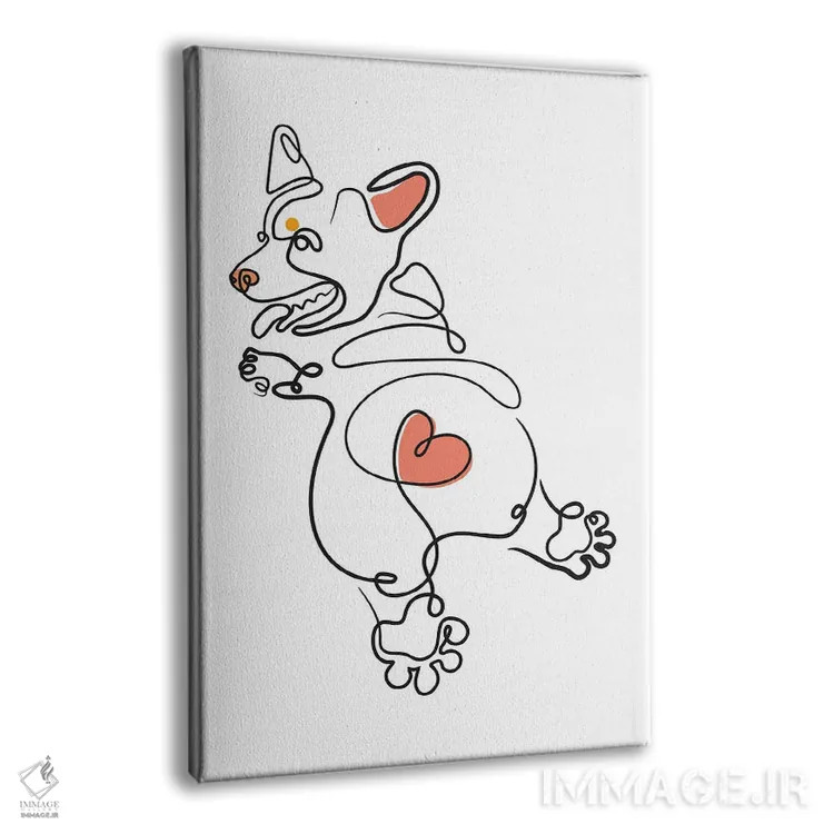 تابلو مینیمال موکی اثر دومونیک براون - نمای پرسپکتیو محصول